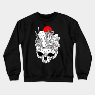 Kawaii Japanese Anime Skeleton Ramen Halloween Crewneck Sweatshirt